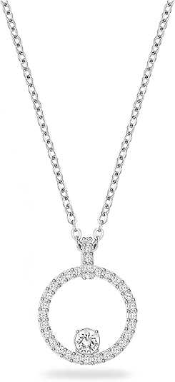 Swarovski Constella Crystal Circle Pendant Necklace Jewelry Collection