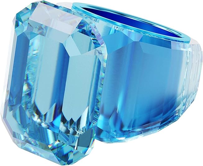Swarovski Lucent Cocktail Ring Jewelry Collection, Blue Crystal, Pink Crystal