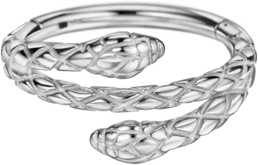 FANSING 316L Surgical Steel Snake Piercing Hoop for Conch Piercing